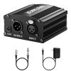 Neewer 1-Channel 48V Phantom Power Supply with Adapter, BONUS+XLR 3 Pin Microphone Cable for Any Condenser Microphone Music Recording Equipment (8 feet) view 1