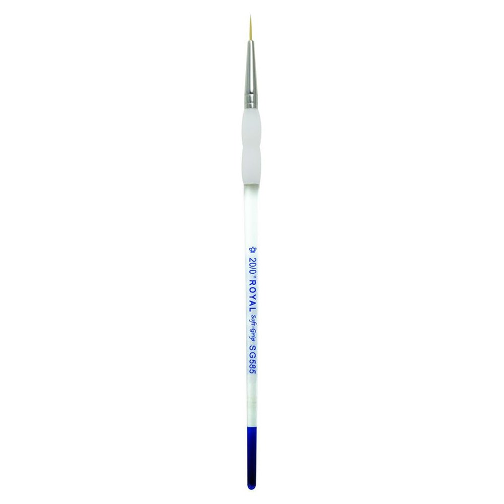 Royal Brush Soft-Grip Golden Taklon Script Liner Brush-Size 0