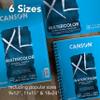 Canson XL Series Watercolor Pad, Heavyweight White Paper, Foldover Binding, 30 Sheets, 9x12 inch view 4