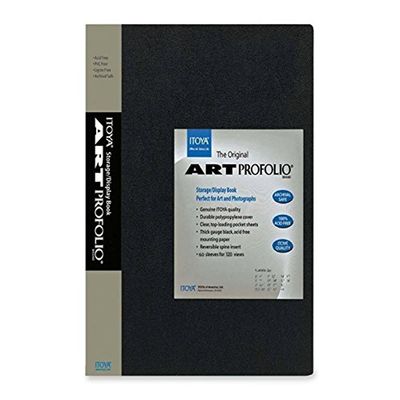 Itoya Art Profolio Portfolio 8-10 Inches Storage Display Book, 24 Sleeves for 48 Views