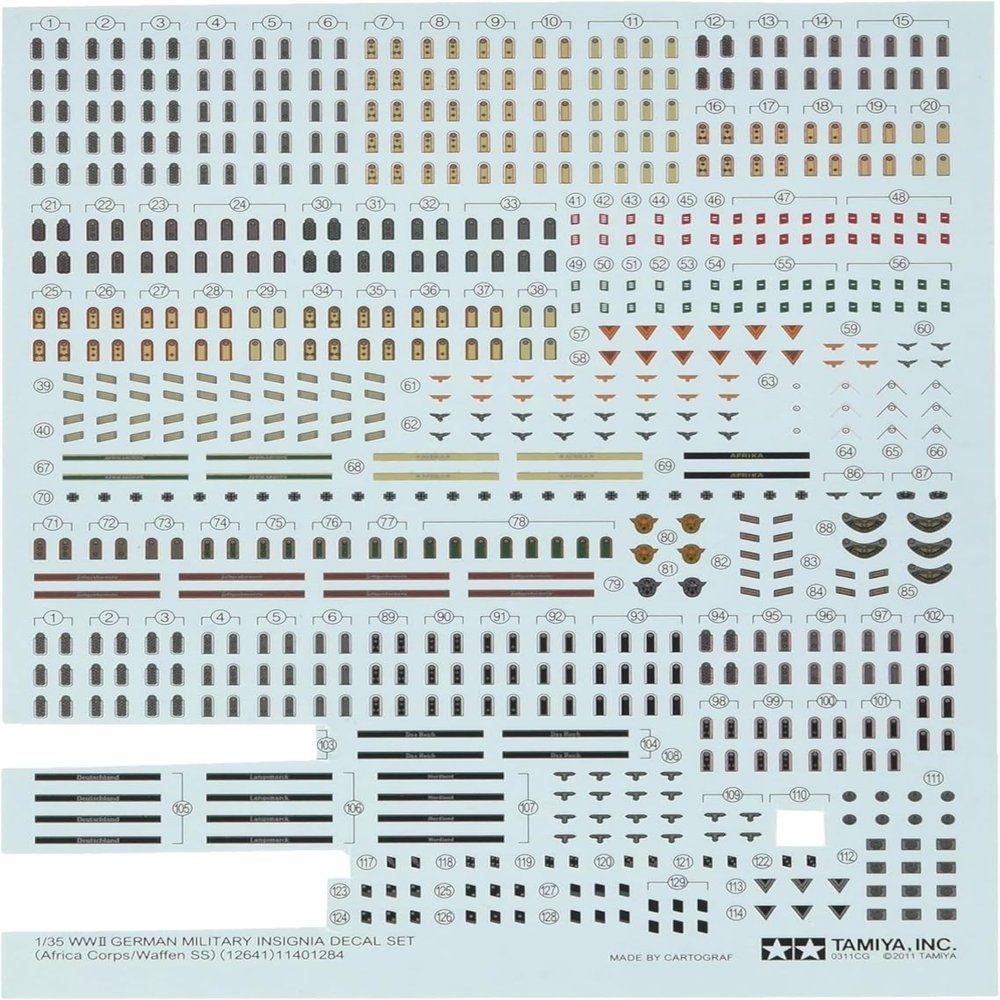 Tamiya - 12641 - Model Kit Accessory - German Milit Badges