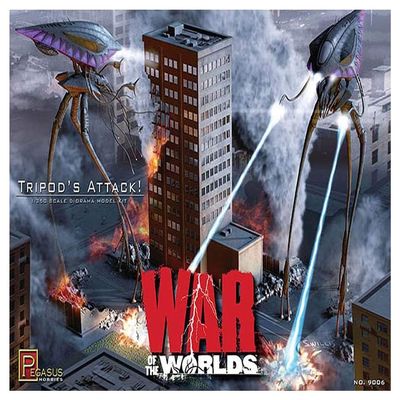 Pegasus PEG9006 1:350 Alien Tripods Attack Diorama Kit, Multi-Colour