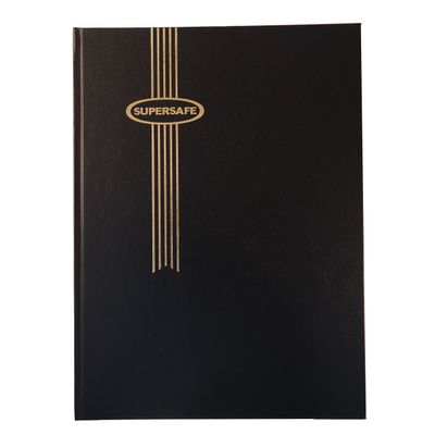 Stamp Album Stockbook by Supersafe 9" x 12" B 4/8 Black Stamp Album
