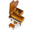 MusicBoxAttic Incredible Wood Tone Miniature Replica of A Baby Grand Piano with Bench - Many Songs to Choose - Piano Sonata in Minor Op 90 (Beethoven) view 3