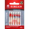 SINGER 04808 Titanium Universal Regular Point Machine Needles Woven Fabric, Sizes 80/11, 90/14, 100/16, 10-Count view 1