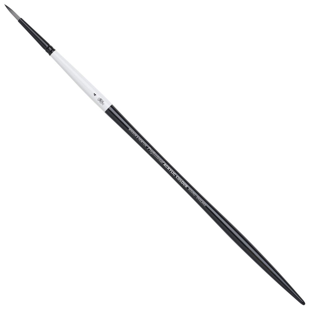 Winsor & Newton Artists' Acrylic Brush, Size 4, Round