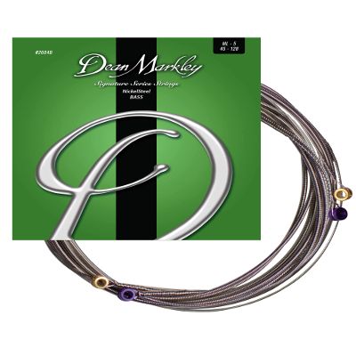 NickelSteel Signature Bass Guitar Strings 5 String Set, Roundwound Electric Bass Strings Medium Light, Incredible Long-Lasting Tone Suited for Rock and Roll, Made in USA, 45-128 Medium LightGauge
