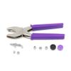 Dritz Heavy Duty Snap Pliers Kit - Size 24 5/8" Metal Snap Fastener Tool, Purple Handheld Snap Setter for Jackets, Coats, Bags, Boat Covers view 4