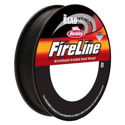 The Beadsmith Fireline by Berkley Micro-Fused Braided Thread 8lb. Test, .007/.17mm Diameter, 125 Yard Spool, Smoke Grey Super Strong Stringing Material for Jewelry Making and Bead Weaving