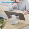 OMOTON Tablet Stand Holder Adjustable, T1 Desktop Aluminum Tablet Dock Cradle Compatible with iPad Air/Mini, iPad 10.2/9.7, iPad Pro 11/12.9/13, Samsung Tab and More Up to 13 inch, Silver view 4