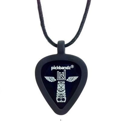 Pickbandz Guitar Pick Necklace Holds 2 Picks, Silicone Pendant Never Be Without a Pick Rock Style Accessory for Guitar Players, Women & Teens Perfect Guitar Gift