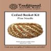 Traditional Craft Kits Coiled Pine Needle Basket Weaving Kit Professional DIY Basket Making Supplies Includes Natural Pine Needles, Raffia, Stitching Needle, and Coiling Gauge view 1