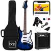 Best Choice Products 39in Full Size Beginner Electric Guitar Starter Kit w/Case, Strap, 10W Amp, Strings, Pick, Tremolo Bar - Hollywood Blue view 1