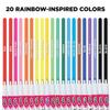 Tulip Permanent Fabric Markers Rainbow 20 Pack - Fine Tip, Minimal Bleed & Fast Drying - Premium Quality for T-shirts, Clothes, Shoes, Bags & Other Fabric Materials view 4