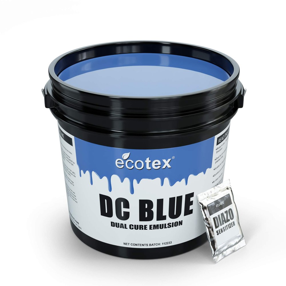 Ecotex DC Blue Screen Printing Emulsion (Quart - 32 oz.) Diazo Required Photo Emulsion for Silk Screens and Fabric- For Screen Printing Plastisol Ink and Screen Printing Kit, Screen Printing Supplies