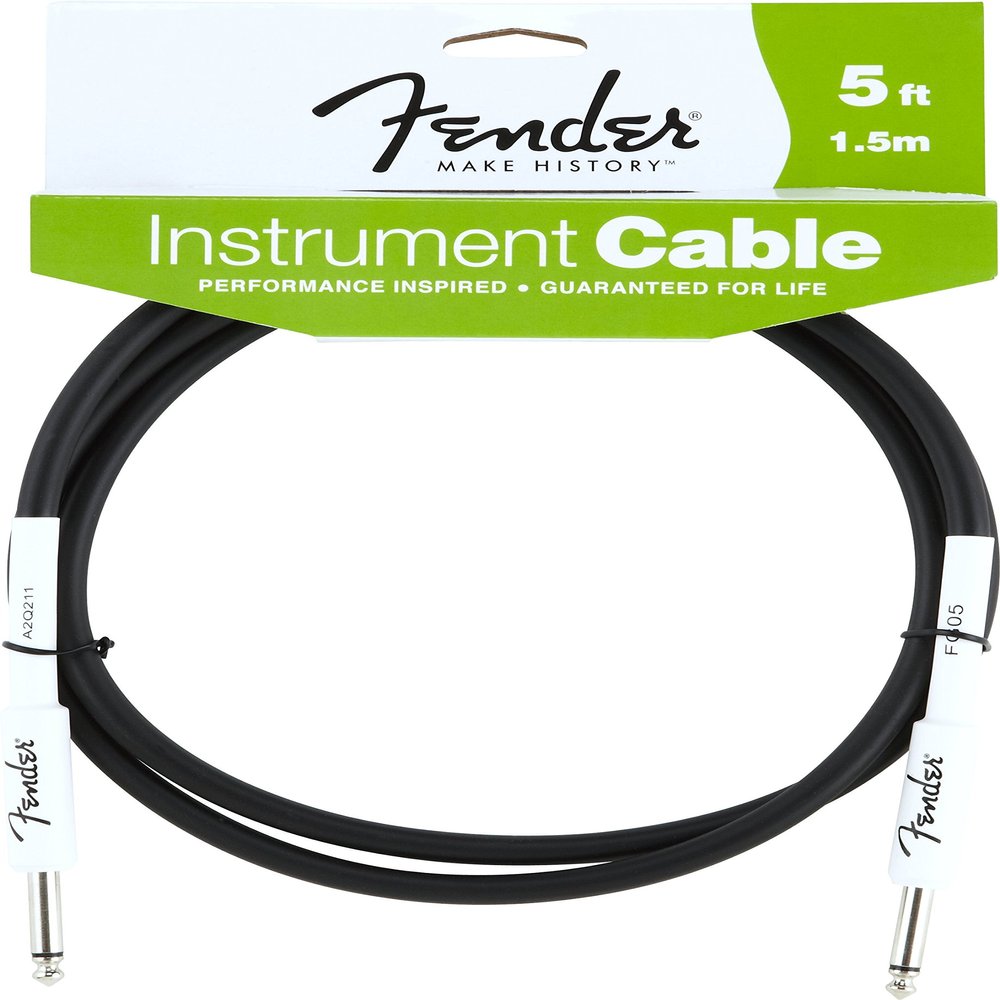 Fender 990820004 Performance Series Instrument Cables (Straight-Straight Angle) for electric guitar, bass guitar, electric mandolin, pro audio