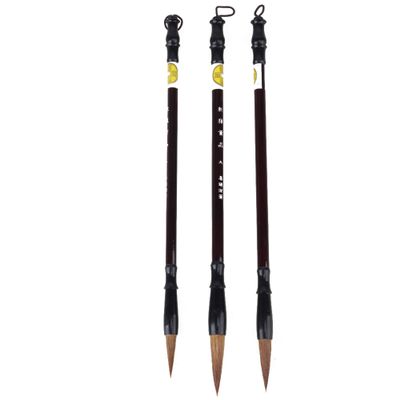 BQLZR Excellent Chinese Caligraphy Drawing Brush Large Small Medium Size Pack of 3