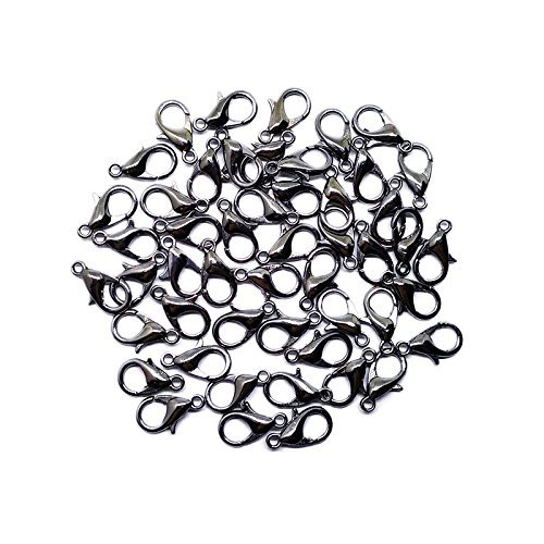 BSI - 50 Pcs Populer Lobster Clasps 12mm ~ Jewelry Making Findings ~ (Gun Metal Black)