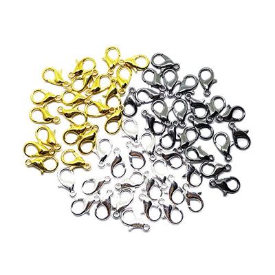 60pcs Mix Silver/Gold/Black Plated Lobster Claw Clasp 12mm ~Jewelry Findings~