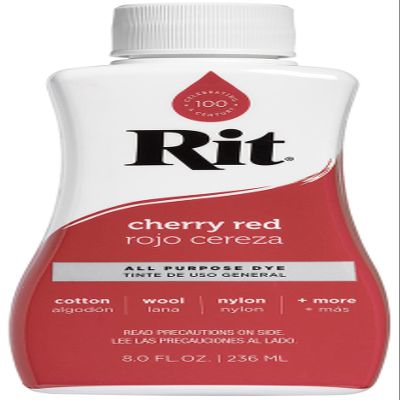 Rit All Purpose Liquid Dye - Cherry Red, 8 oz (Brand: Rit, Compatible Material: Wood, Plastic, Item Type: Fabric-Dyes, Color: Cherry Red)
