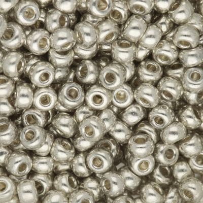 Miyuki Round Seed Beads, Size 8/0 (3mm), Galvanized Silver, 22g Tube (Approximately 836 Beads), Made in Japan