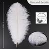 Shekyeon White 16-18inch Ostrich Feathers DIY Craft Large Feather for Wedding Party Centerpicecs Flower Arrangement and Easter Gatsbi Decortion Pack of 10 view 4