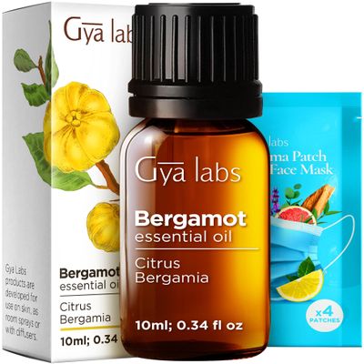 100% Pure Bergamot Essential Oil - 0.34 Fl Oz - Bergamot Oil for Hair, Skin, Diffuser, Aromatherapy & DIY Candle Making Scent