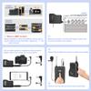 FIFINE Wireless Microphone System, Wireless Microphone set with Headset and Lavalier Lapel Mics, Beltpack Transmitter and Receiver,Ideal for Teaching, Preaching and Public Speaking Applications-K037B view 4