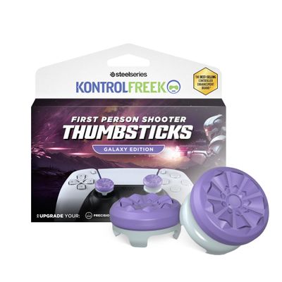 KontrolFreek FPS Freek Galaxy Purple for PlayStation 4 (PS4) and PlayStation 5 (PS5) | Performance Thumbsticks | 1 High-Rise, 1 Mid-Rise | Purple