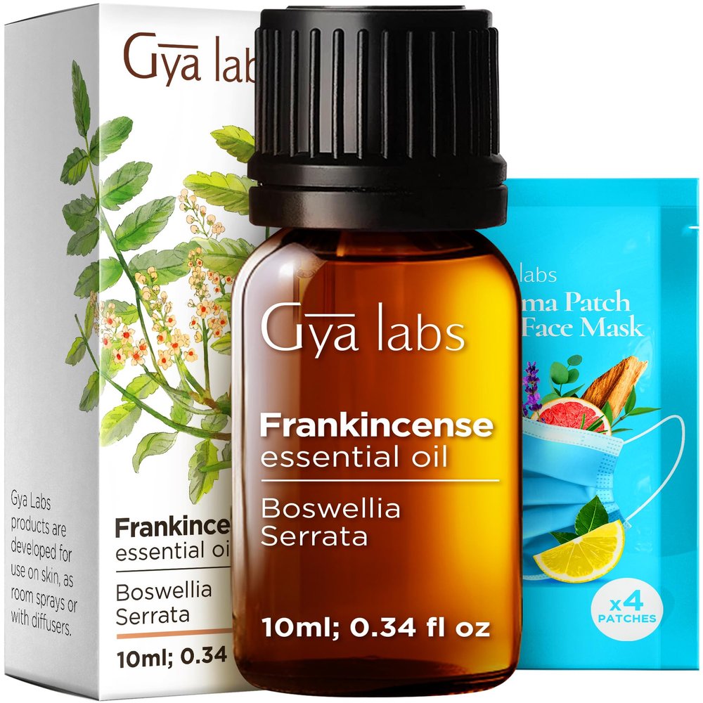 100% Pure Frankincense Essential Oil - 0.34 Fl Oz - Frankincense Oil for Hair, Skin, Diffuser, Aromatherapy & DIY Candle Making Scent