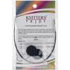 Knitter's Pride interchangeable Cords 8" (16" w/tips), Black view 1
