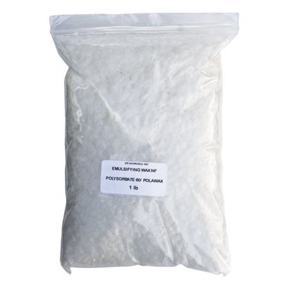 Dr Adorable Emulsifying Wax NF/Polysorbate 60 - 1 Lb - Natural - Keeps Skin Moist & Wrinkle Free - Unisex - Adults & Teens