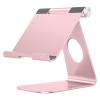 OMOTON Tablet Stand Holder Adjustable, T1 Desktop Aluminum Tablet Dock Cradle Compatible with iPad Air/Mini, iPad 10.2/9.7, iPad Pro 11/12.9, Samsung Tab and More, Rose Gold view 1