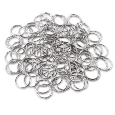 Super Z Outlet 1" (25mm) Nickel Plated Silver Steel Round Edged Split Circular Keychain Ring Clips for Car Home Keys Organization, Arts & Crafts, Lanyards (100)