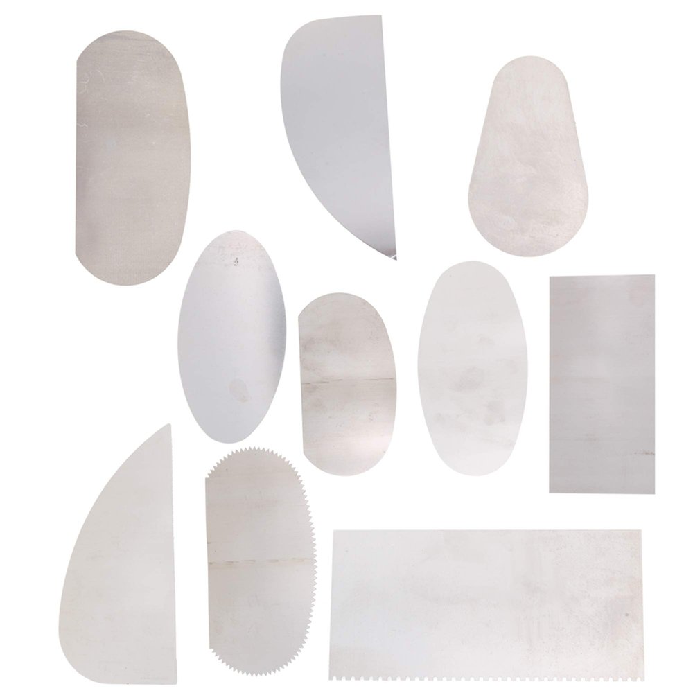 RDEXP Pottery Clay pattern dieing Ceramics Sharp Steel Tools Scraper Crafts Pack of 10