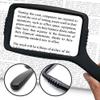 MagniPros Jumbo Size Magnifying Glass Wide Horizontal Lens(3X Magnification)- Shockproof Housing & Scratch Resistant Design W/Large Viewing Area Ideal for Reading Small Prints & Low Vision view 1