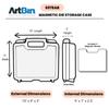 ArtBin 6978AB Magnetic Die Storage Case with 3 Magnetic Die Sheets, Portable Paper Craft & Die Organizer with Handle, Translucent view 2