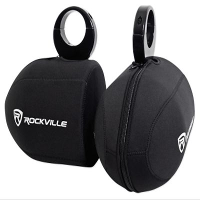 Rockville RWBC 6.5" Neoprene Marine Wakeboard Tower Speaker Covers (2), Water-Resistant, Durable Stitching, Snug Fit for Boating and Outdoor Adventures