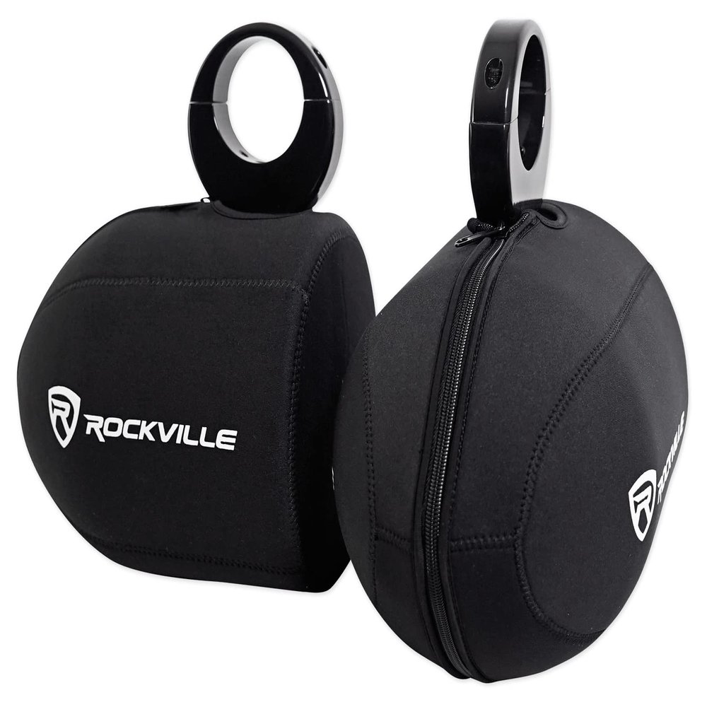 Rockville RWBC 6.5" Neoprene Marine Wakeboard Tower Speaker Covers (2), Water-Resistant, Durable Stitching, Snug Fit for Boating and Outdoor Adventures