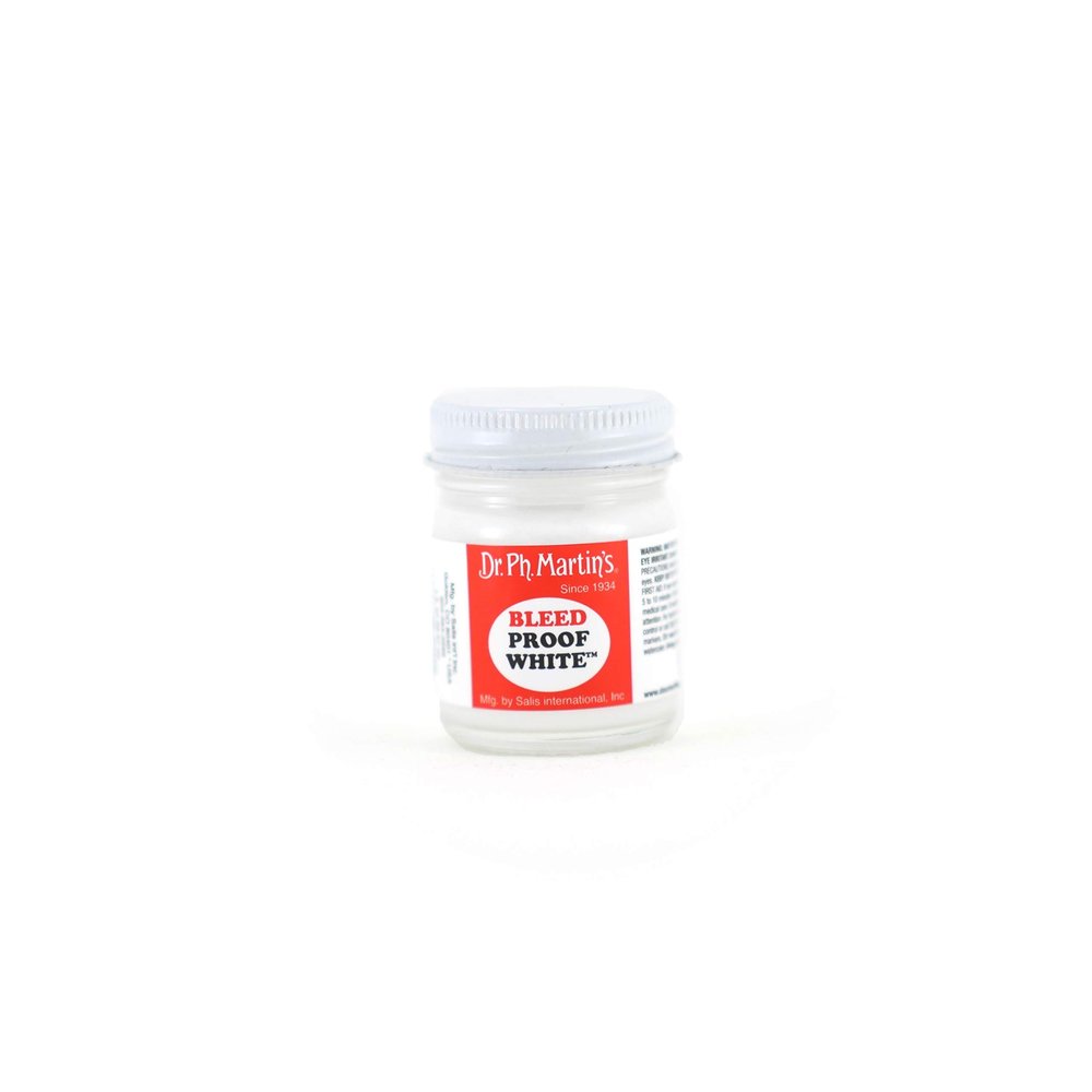 Dr. Ph. Martin's Bleed Proof White Fine Art Paint, 1.0 oz, White, 1 Jar
