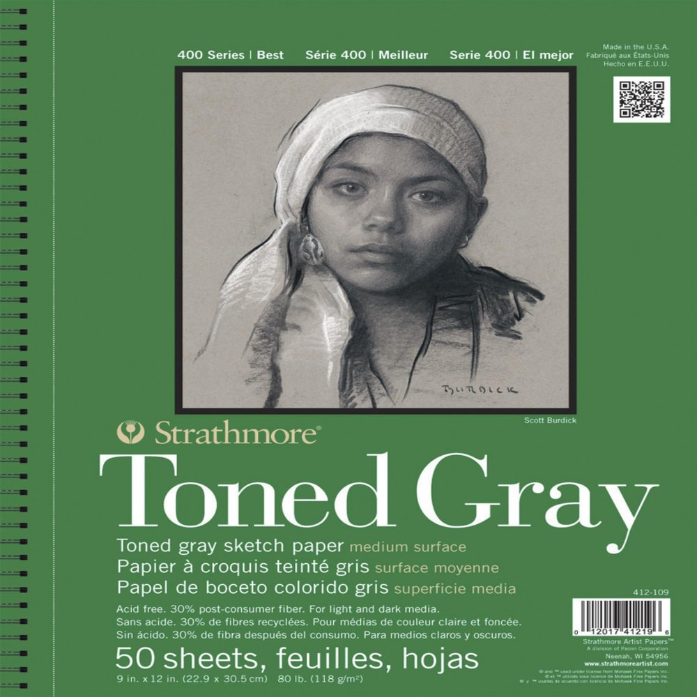 Strathmore Toned Gray Sketch Pad 9X12