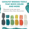 Princeton Artist Brush Catalyst Silicone Wedge Tool, Blue W-02 view 2