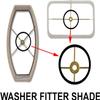 B&P Lamp 8-1/2 Inch Regular Weight Lamp Shade Harp Holder for Table and Floor Lamps, Brass Plated Steel Finish view 4