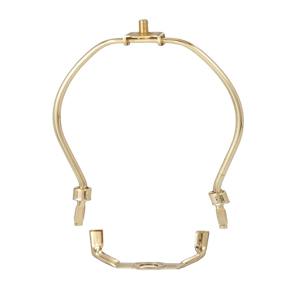 B&P Lamp Jumbo 15 Inch Regular Weight Lamp Shade Harp Holder for Table and Floor Lamps, Brass Plated Steel Finish