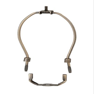 B&P Lamp 8 Inch Heavy Duty Lamp Shade Harp Holder for Table and Floor Lamps, Antique Brass Finish