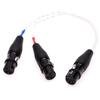 4-pin XLR Female Balanced to 2X 3-pin XLR Female Balanced Audio Adapter Hi-end Pcocc Silver Plated Cable view 1