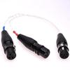 4-pin XLR Female Balanced to 2X 3-pin XLR Female Balanced Audio Adapter Hi-end Pcocc Silver Plated Cable view 4