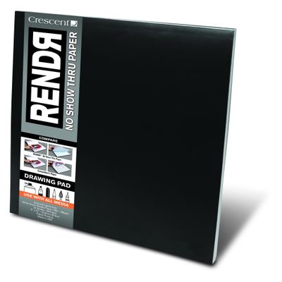 Crescent Cardboard Co RENDR No Show Thru Drawing Pad, 9-Inch by 12-Inch, 24 Sheets