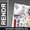 Crescent Cardboard Co RENDR No Show Thru Drawing Pad, 9-Inch by 12-Inch, 24 Sheets view 3