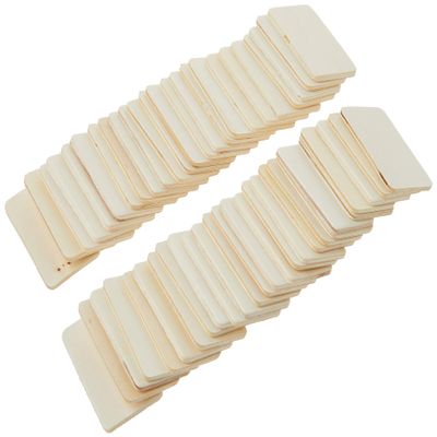 Darice Pie Rectangle-Shaped (50pc) Light Unfinished Wood is Easy to Paint, Stain, Embellish Perfect for Art and Craft Projects Each Piece Measures 2.08 x1.37 , 3mm T, Natural, 50 Count (Pack of 1)